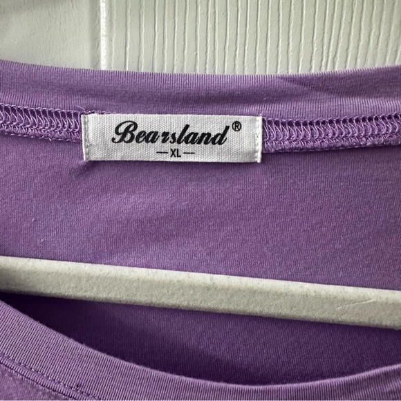 Lavender Nursing Maternity Dress XL – Pockets Breastfeeding Access Soft Stretch - Picture 6 of 9